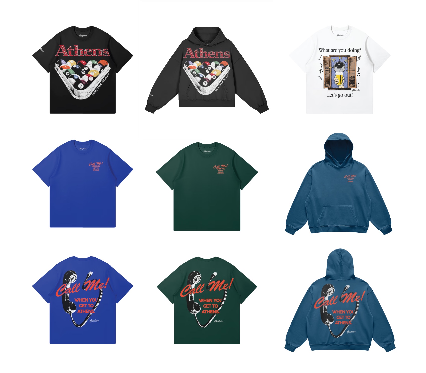 Wanna Play, Call Me and Let's Go Out apparel