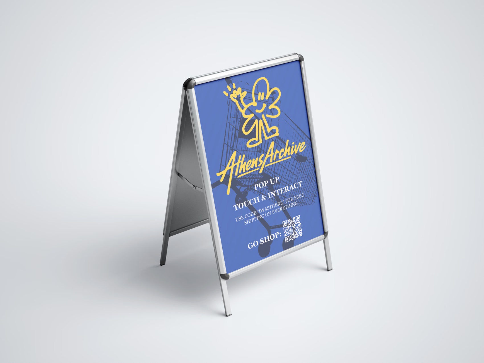 Athens Archive pop-up A-frame poster