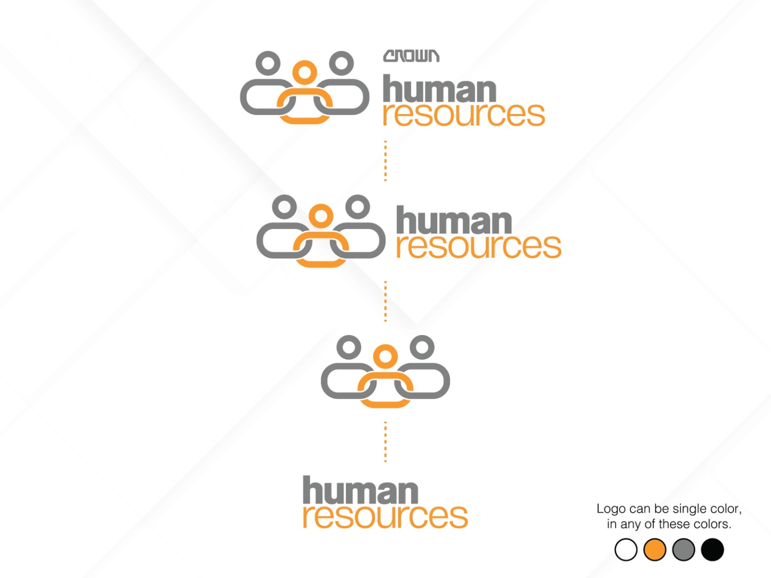 Crown HR logo lockups and single-color use
