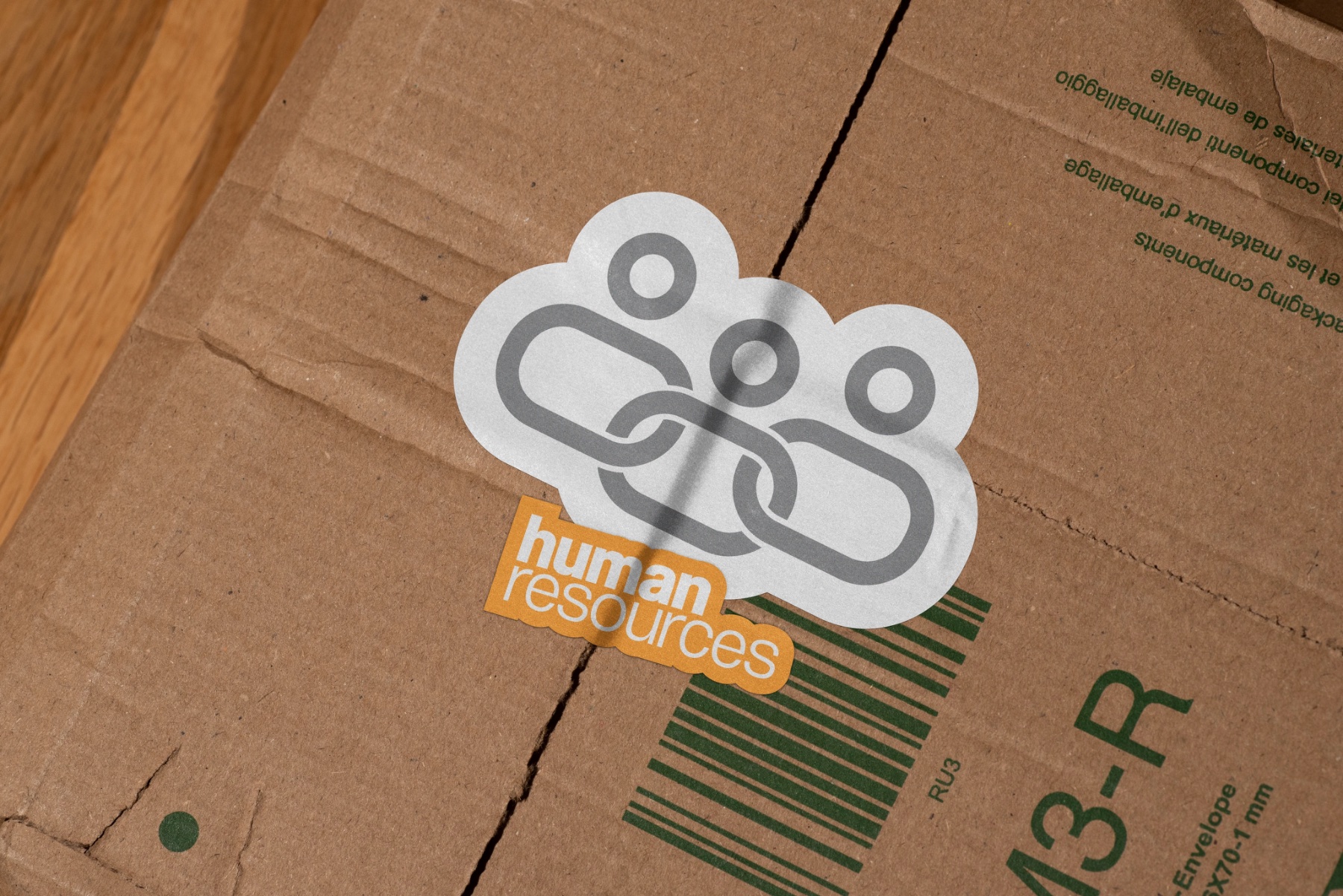 Crown HR sticker on shipping box