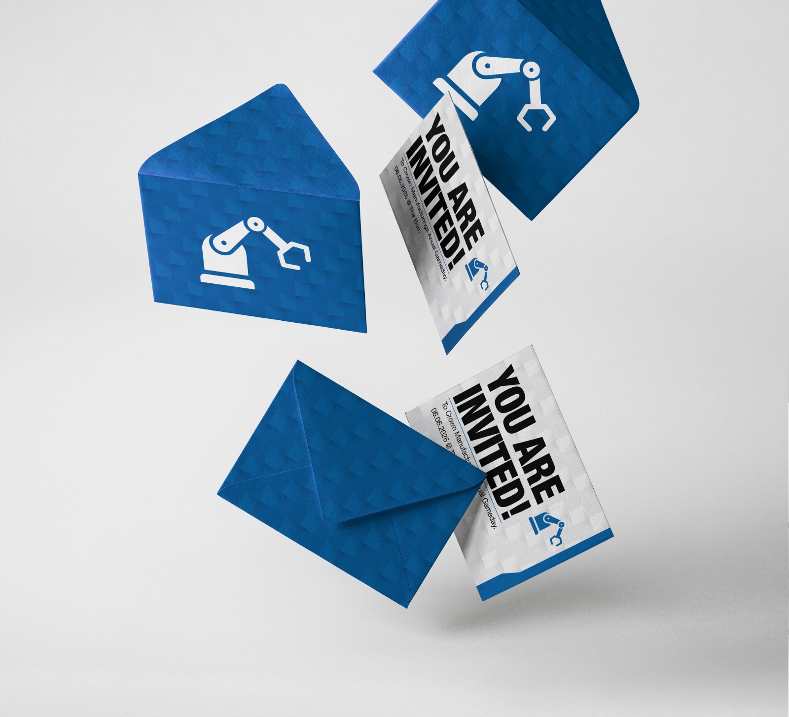 Manufacturing event invitation cards