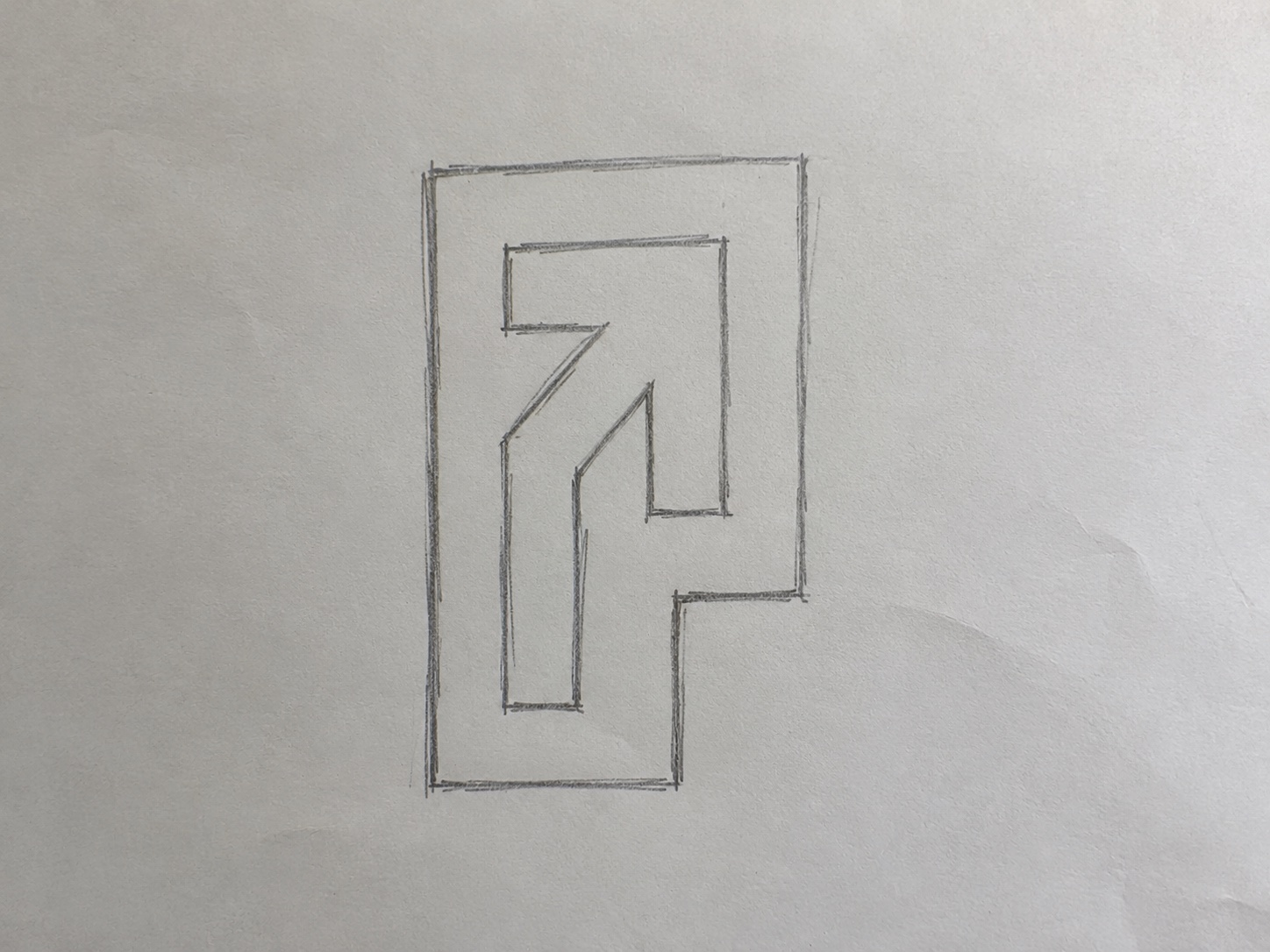 Early hand sketch of the Pathway symbol