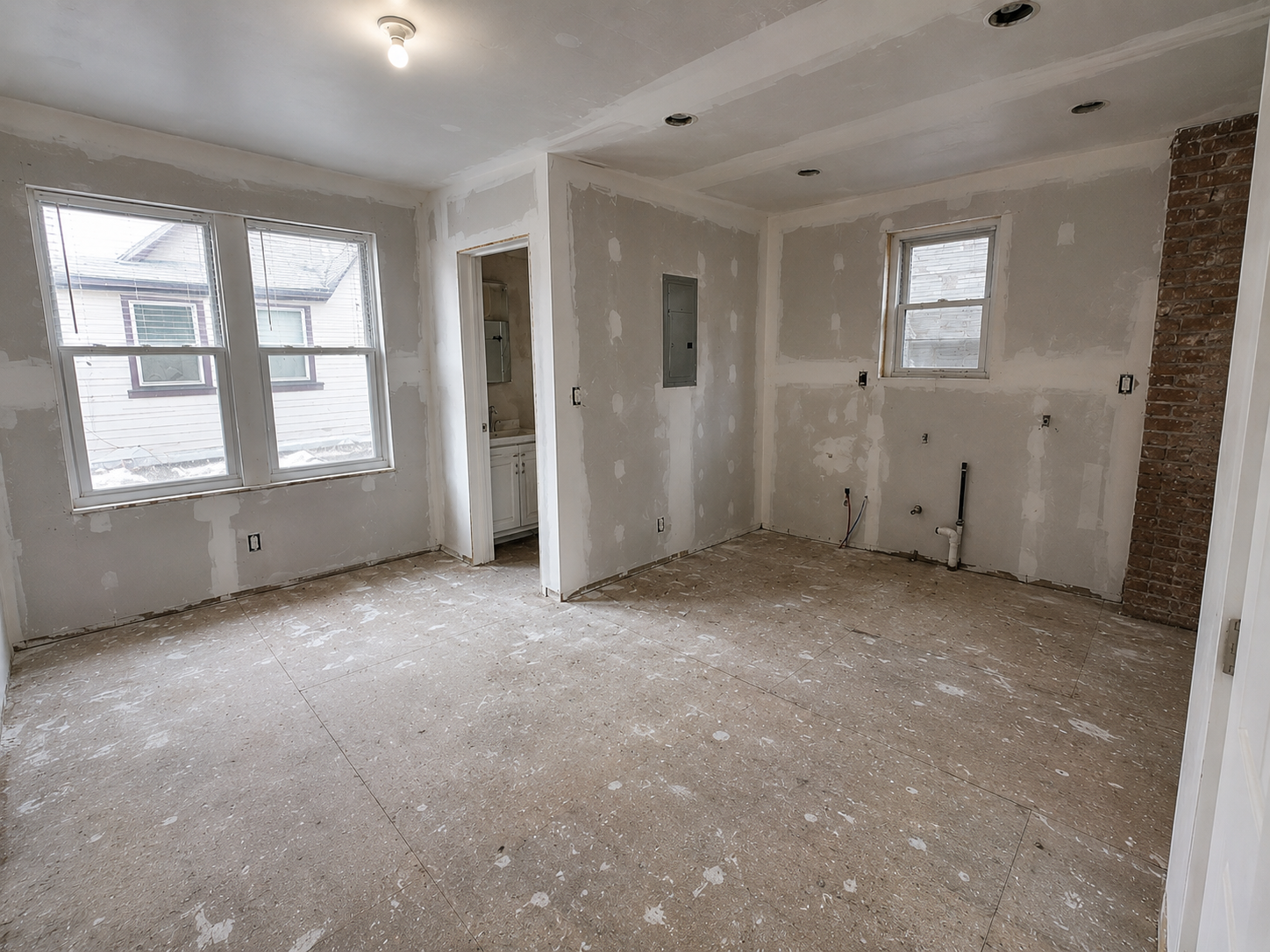 Before restoration — bare shell